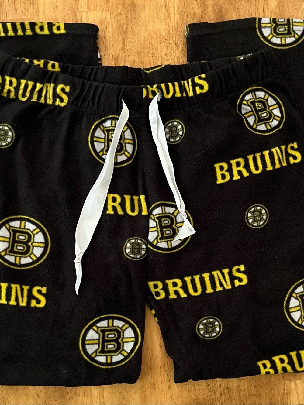 Bruins Black & Yellow Logo Fleece Lounge PJ Pants